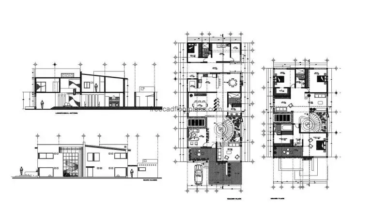 Two-story Residence Autocad Plan, 2604201