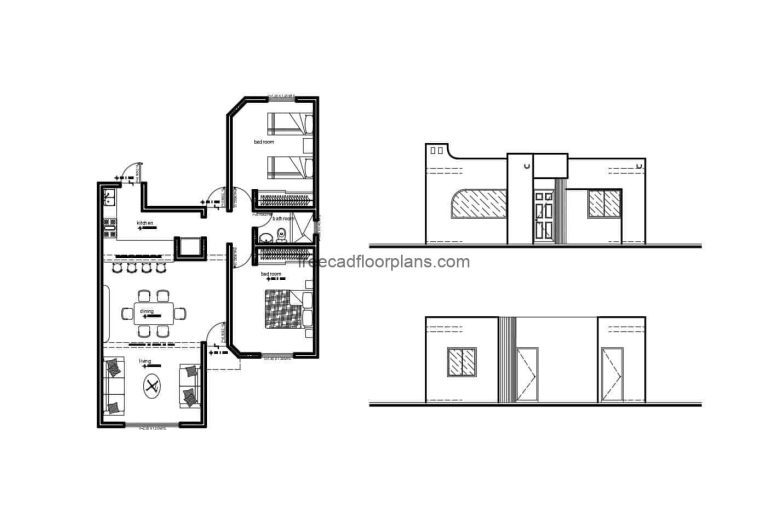 Simple house Autocad Plan, 2704203