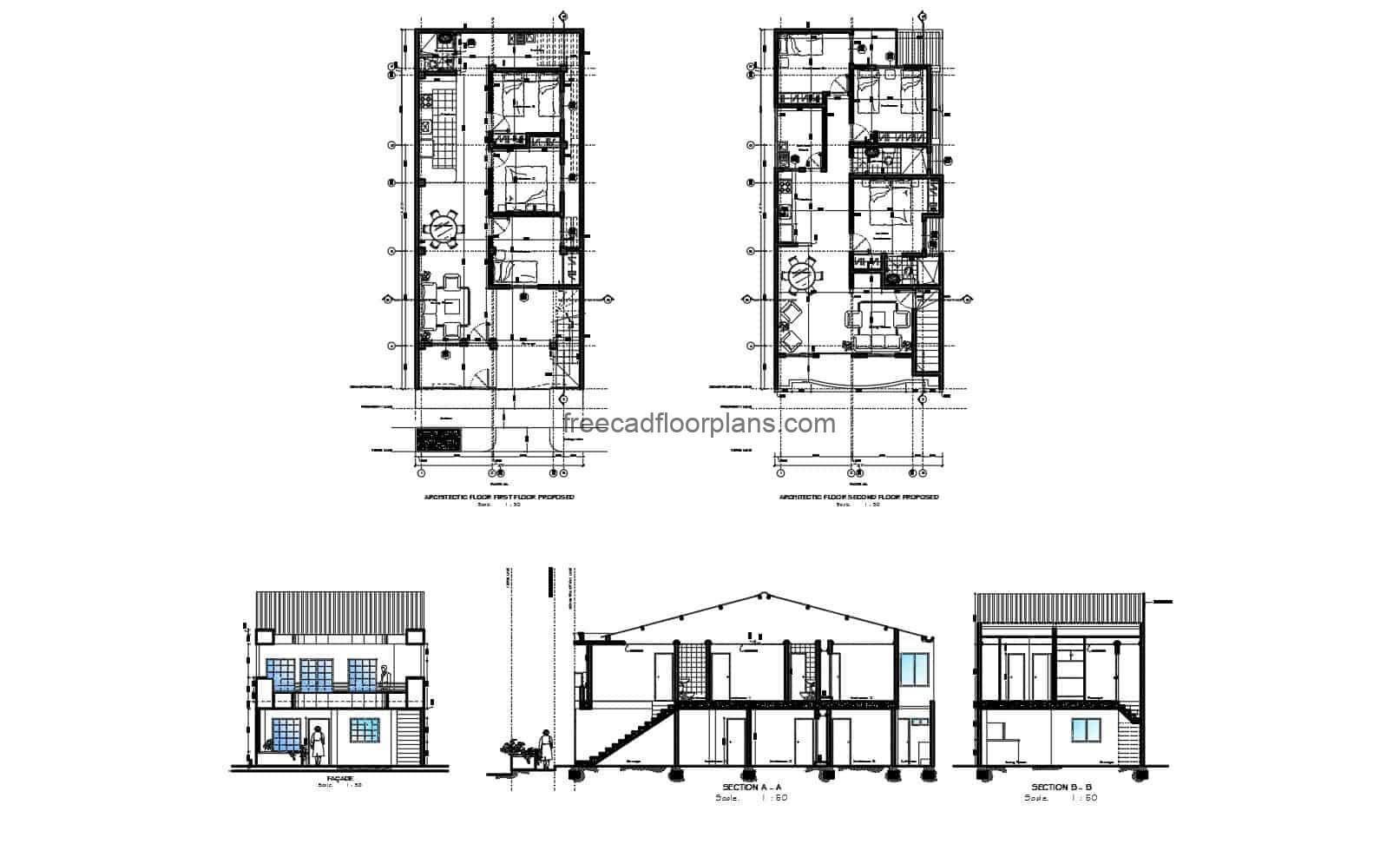 House Autocad Plan 1504201 - Free Cad Floor Plans