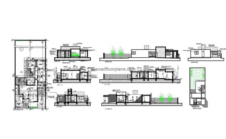 One-storey House Autocad Plan 1704203