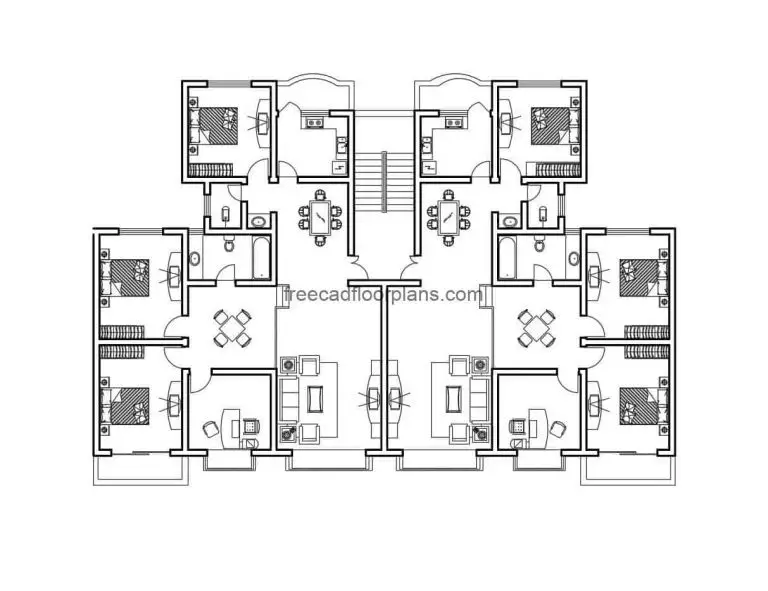 Apartment Autocad Plan, 1005201