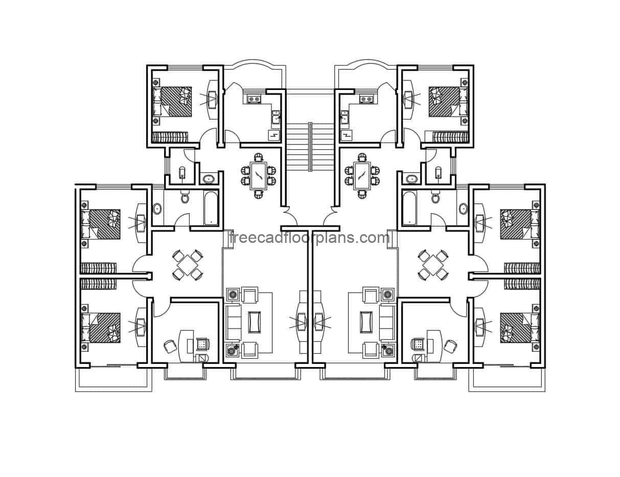 Apartment Autocad Plan, 1005201 Free Cad Floor Plans