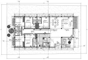 beach house architectural plans with fully editable autocad blocks