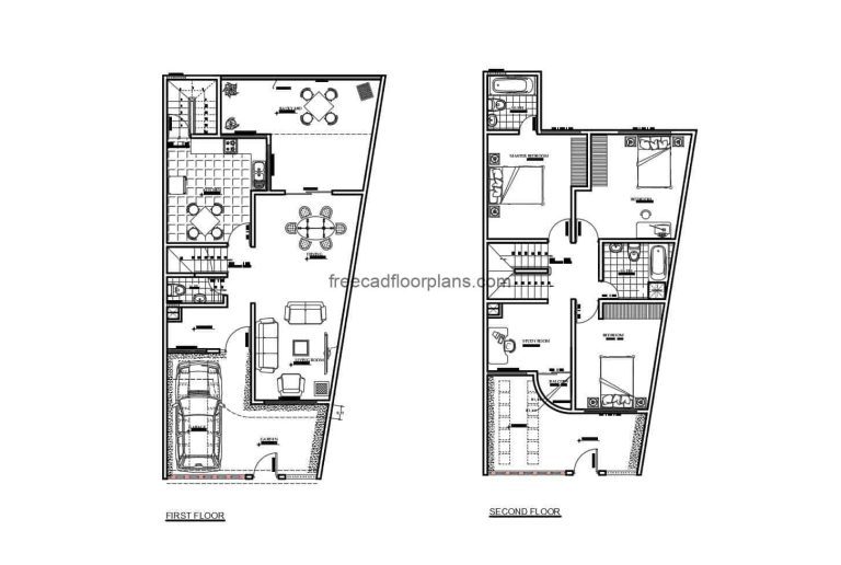 Semi-triangular Two-storey House, 105202