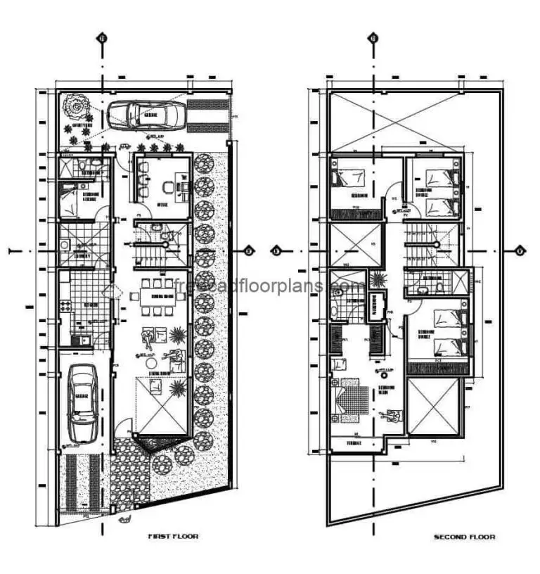 Two-storey Residence Autocad Plan, 3005202