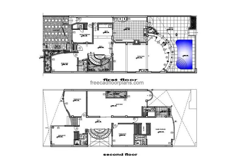 Pool House Autocad Plan, 605203