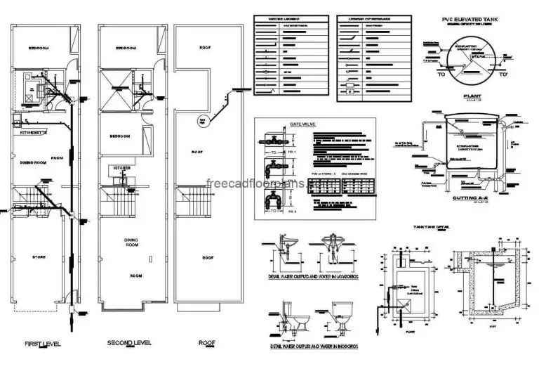 Two-storey Longhouse Autocad Plan, 2406201