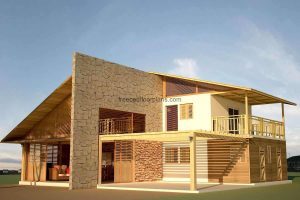 Country house design perspective view
