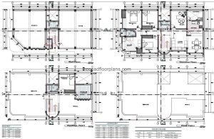 House and commerce mixed, design in two levels of commercial premises and residence in second level, architectural plant and elevations, file for free download in DWG format.