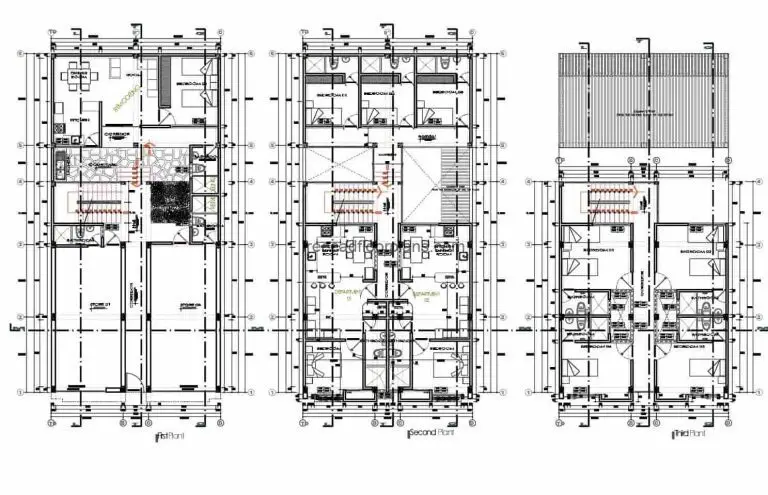 Commercial And Residential Building Autocad Plan, 2507201