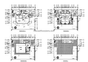 Family housing with two different floors for free download, architectural design in DWG plans, dimensioned plant