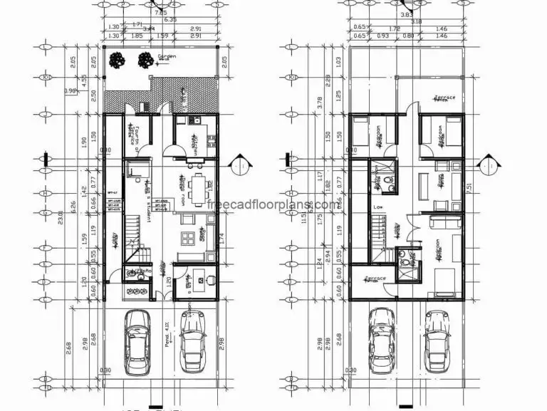 Two-Storey Familiar Residence Autocad Plan, 2607201