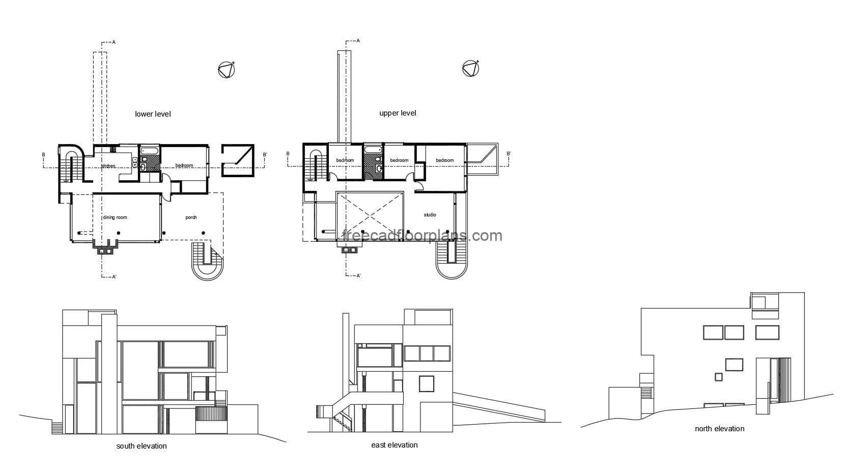Smith House AutoCAD Plan – Free Cad Floor Plans