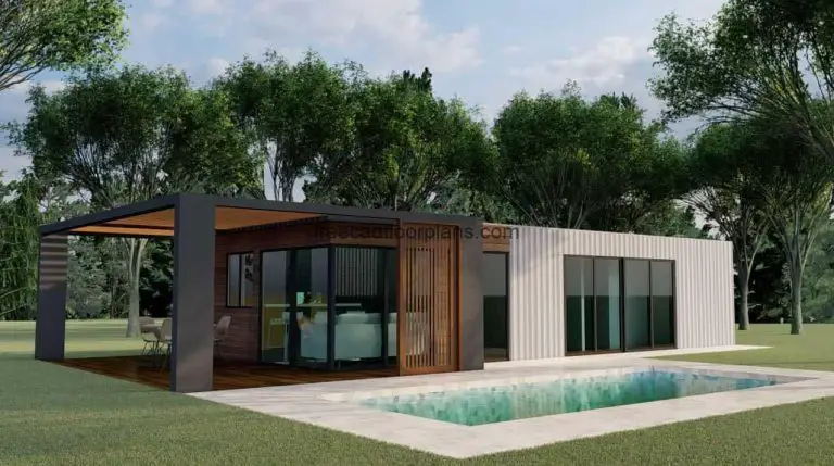 Shipping Container House AutoCAD Plan, 3001211