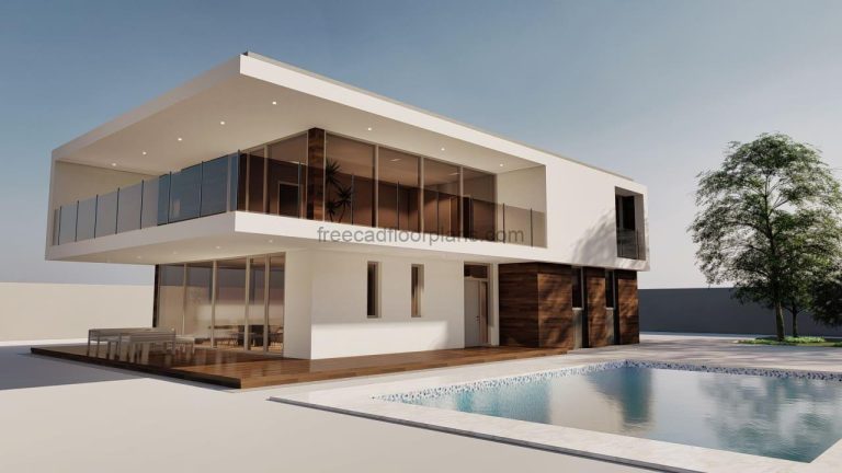 Modern Minimalist House With Swimming Pool, 704211