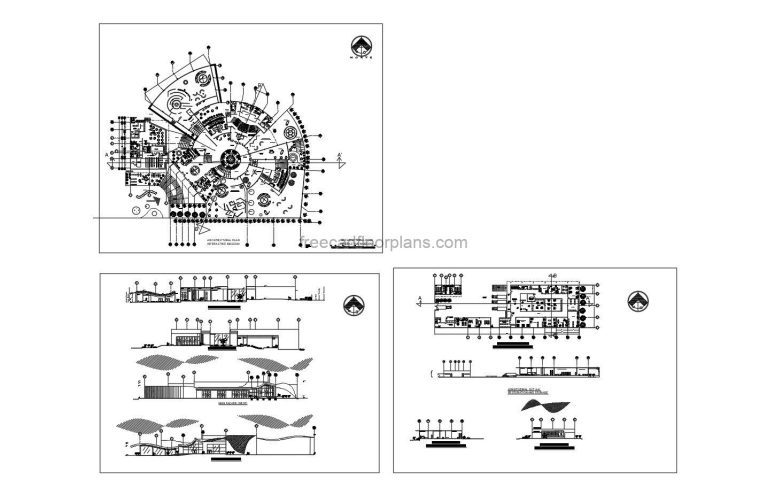 complete project of museum history and workshop, dwg Autocad format files for free download