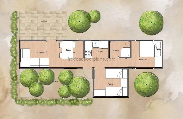 Two bedrooms-Front Terrace Container House