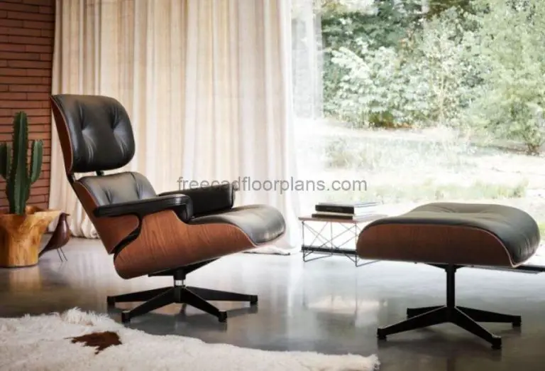 Eames Lounge Chair AutoCAD Block