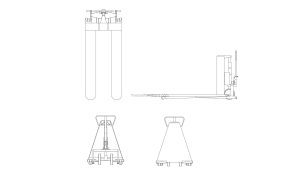 hand pallet truck dwg drawing for free download