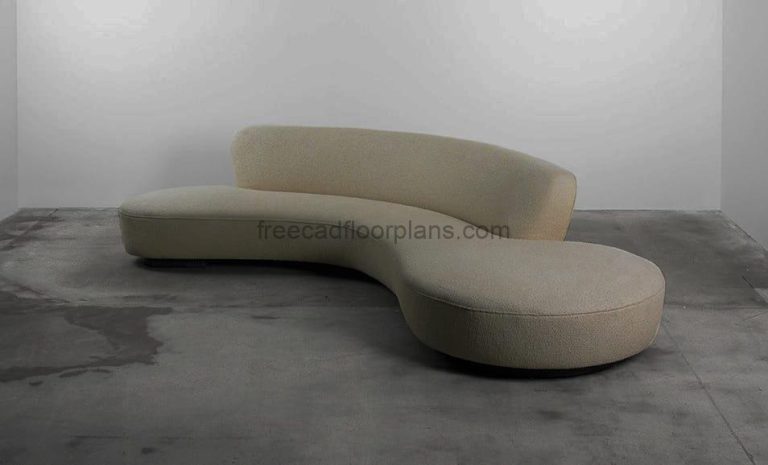 Serpentine Sofa-Vladimir Kagan AutoCAD Block