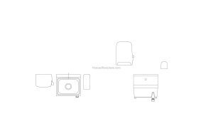 Sink With Soap Dispenser dwg drawing for free download