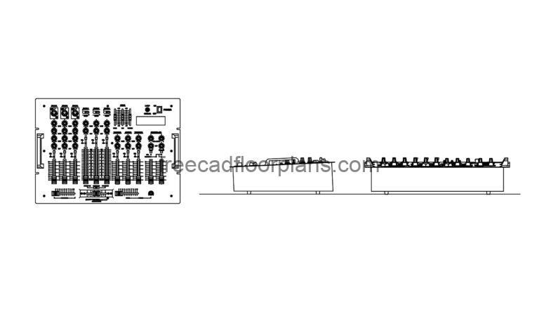 Audio Mixer, Autocad Block