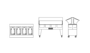 dwg drawing model of buffet hot food station for free download DWG CAD model