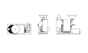 coffee roaster machine drawing model in dwg cad file for free download all 2d views