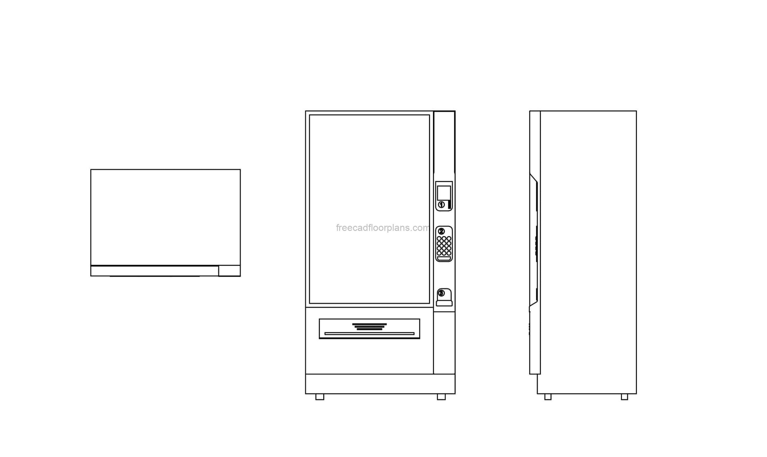 food vending machine dwg cad file fo free download