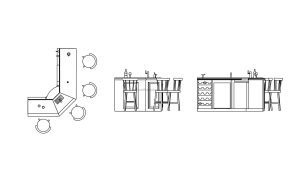 home bar drawing model in dwg CAD format for free download