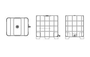 ibc container drawing in dwg format for free download all 2d views