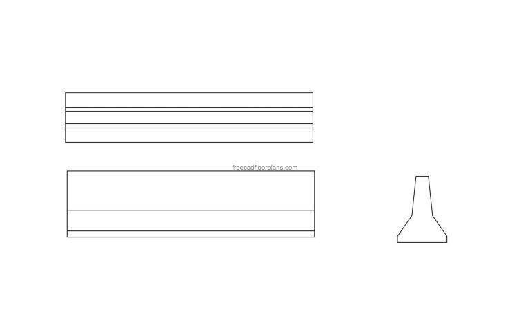 cadb block for download jersey barrier drawings with all 2d views included