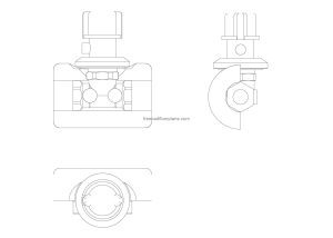 Differential pressure regulating valve Cad block drawing file all 2d views included file for free download
