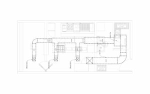 Kitchen HVAC System drawing of a commercial kitchen cad block for free download