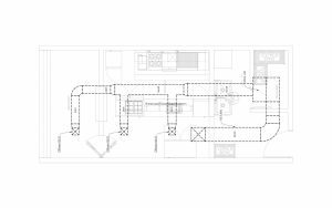Kitchen HVAC System drawing of a commercial kitchen cad block for free download