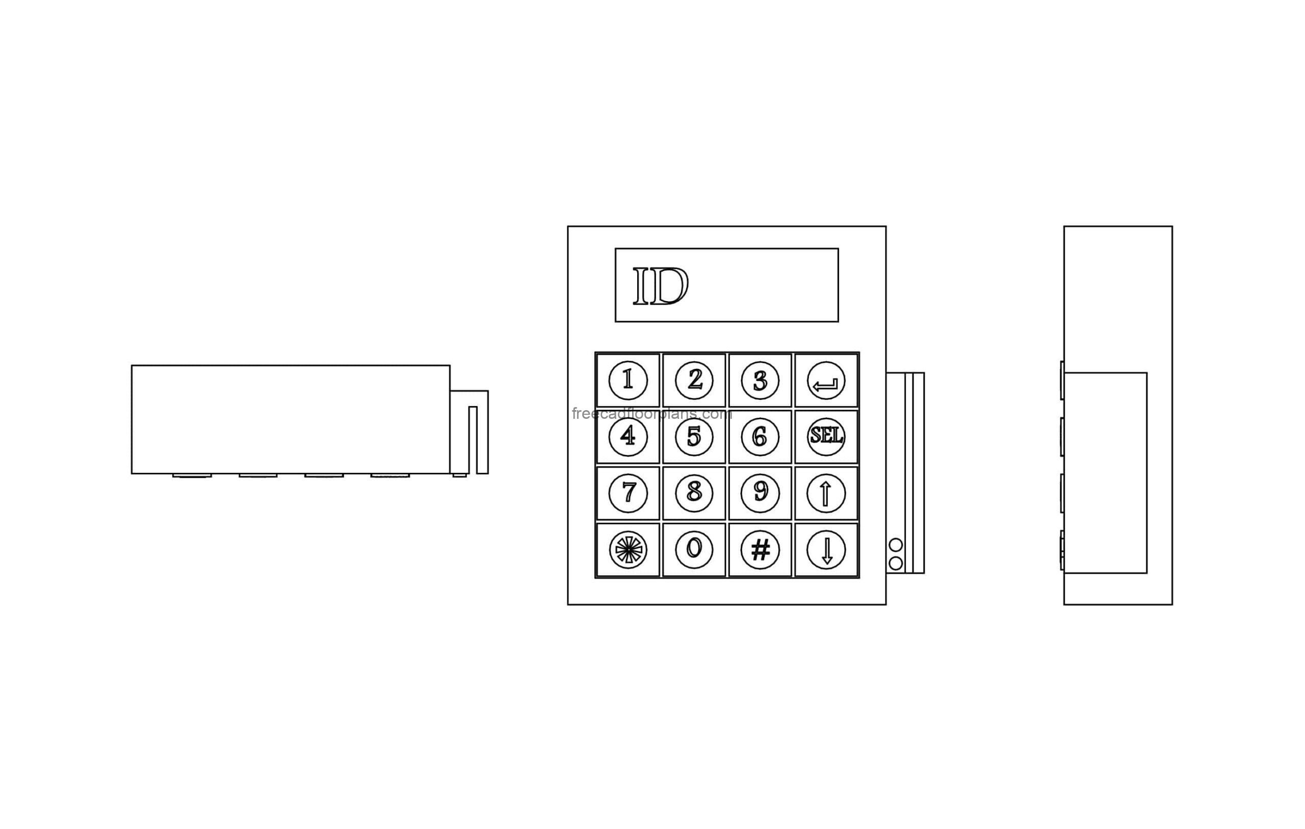 access control system cad block drawing dwg views for free download