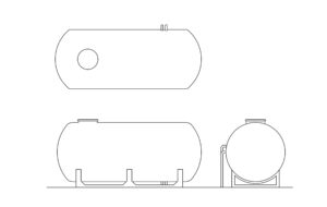 dwg cad block of a diesel fuel tank dwg drawing model for free download