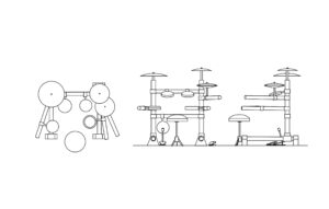 electric drum set drawing all 2d views dwg file for free download