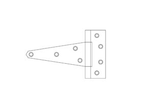 dwg cad block of a gate hinge drawing for free download