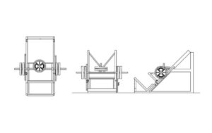 legpress drawing cad block all 2d views, elevation, plan and sides, dwg model for free download