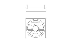toilet ventilator autocad drawing plan and elevation views dwg file for free download