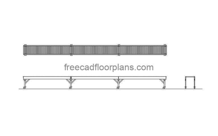 conveyor belt cad block drawing 2d views plan and elevations dwg file for free download