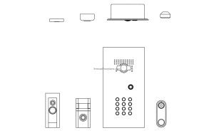 doorbells ca block front elevation and plan views cad block drawing file for free download