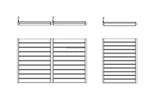 jalousie window cad block drawing plan and elevations 2d views file for free download