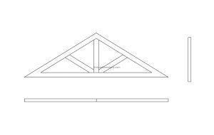 truss king post autocad drawing cad block plan and elevations views dwg file for free download