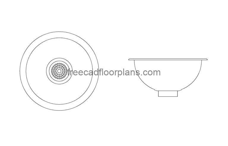 Circular Sink, AutoCAD Block