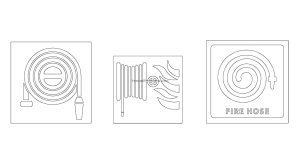 hose reel symbols autocad drawing dwg cad block plan and elevations, file for free download
