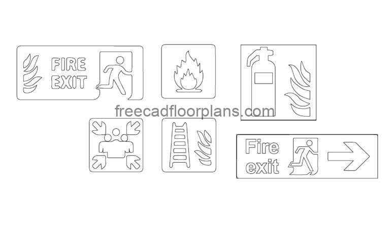 Fire Symbols, AutoCAD Block