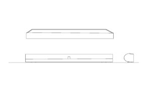 autocad drawing of a jbl soundbar plan and elevation 2d views dwg file for free download