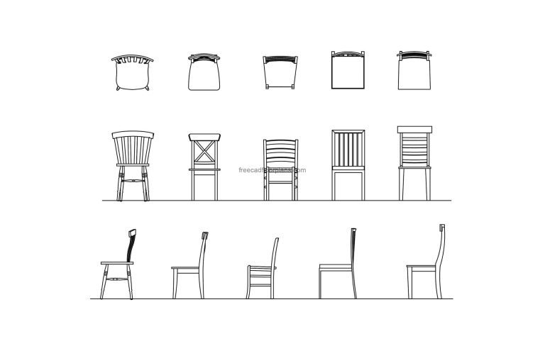 5 Wooden Chairs
